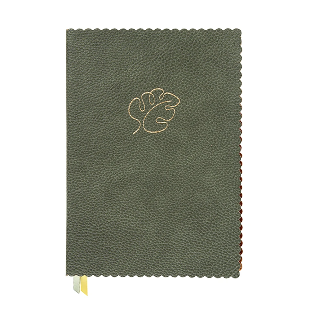 6127-Notebook A5 Majoie - Folha Golden Musgo-1